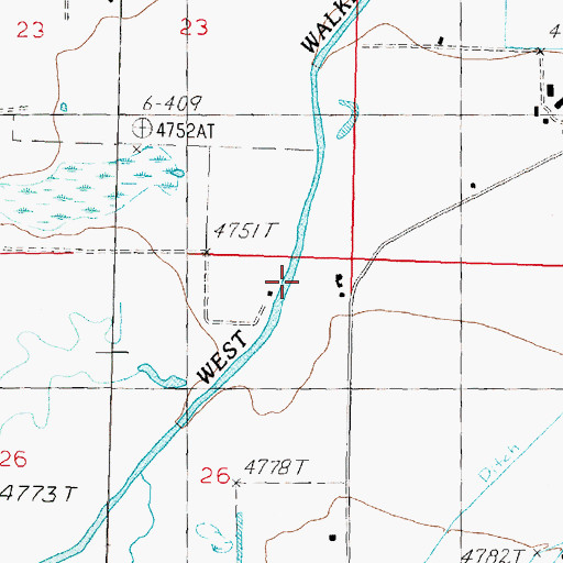 Topographic Map of Walker River Post Office (historical), NV