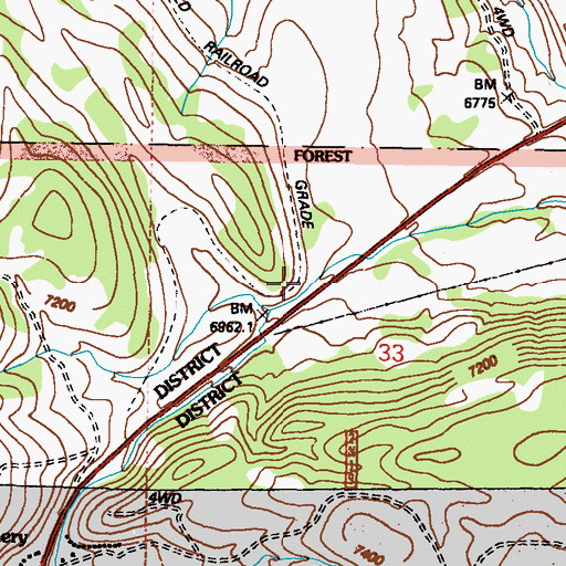 Topographic Map of Bley Post Office (historical), NV