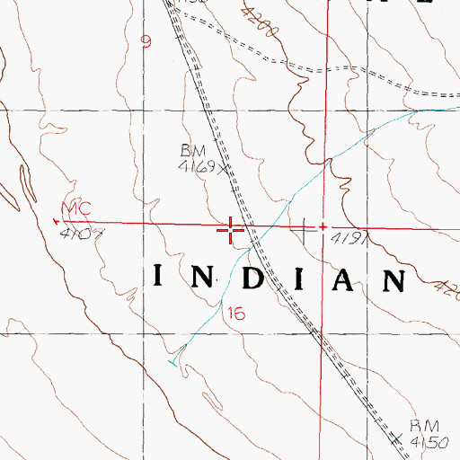 Topographic Map of Copperhill Post Office (historical), NV