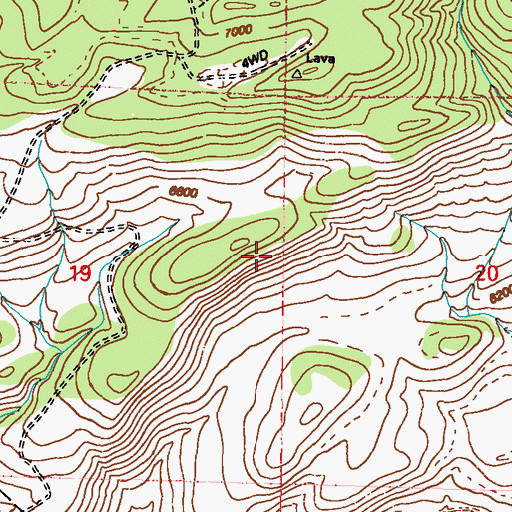Topographic Map of Queen Post Office (historical), NV