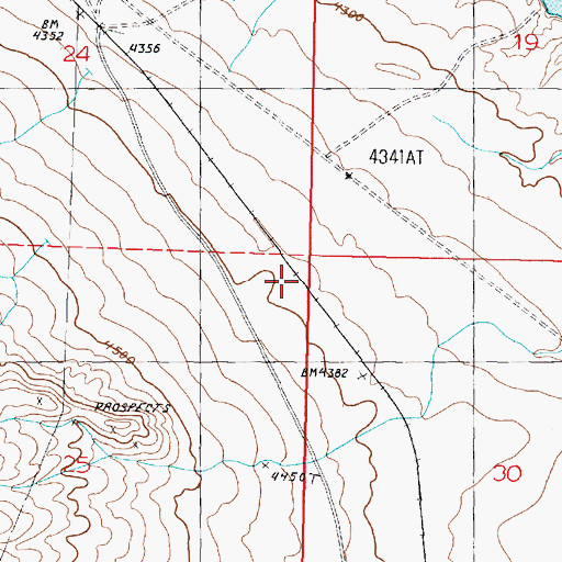 Topographic Map of Reservation Post Office (historical), NV