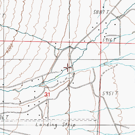 Topographic Map of Kingston Post Office (historical), NV