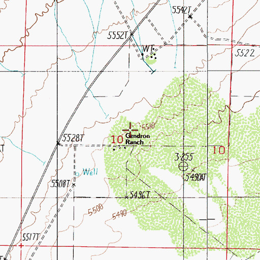 Topographic Map of Junction Post Office (historical), NV