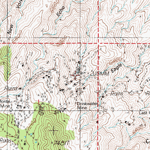 Topographic Map of Stimler Post Office (historical), NV