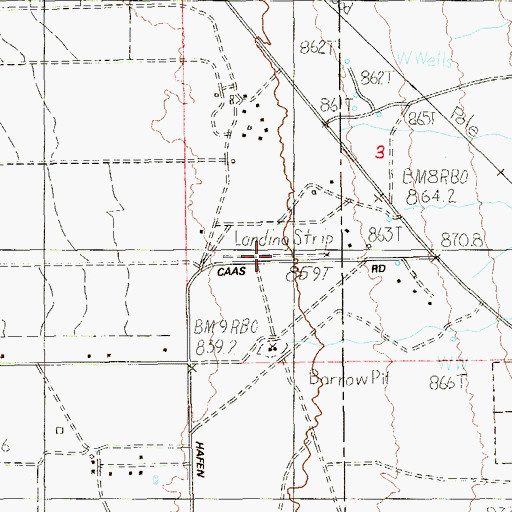 Topographic Map of Manse Post Office (historical), NV