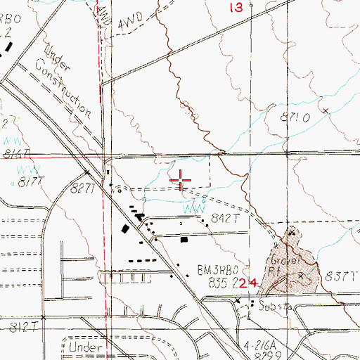 Topographic Map of Pahrump Post Office, NV