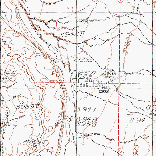 Topographic Map of Clemens Post Office (historical), NV
