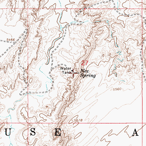 Topographic Map of Nez Spring, AZ