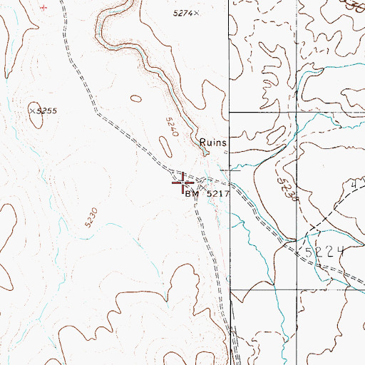 Topographic Map of Brattain Post Office (historical), NV