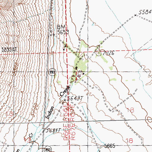 Topographic Map of Cleveland Post Office (historical), NV