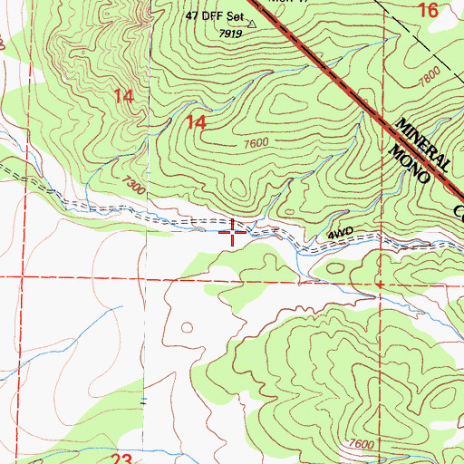 Topographic Map of Deep Caon, CA