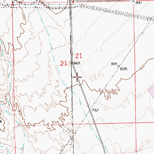 Topographic Map of Laughlin Post Office, NV
