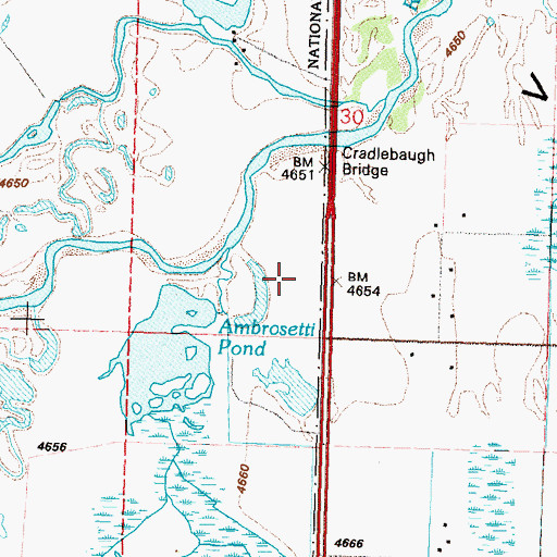 Topographic Map of Cradlebaugh Post Office (historical), NV