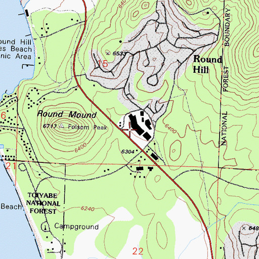 Topographic Map of Zephyr Cove Post Office, NV