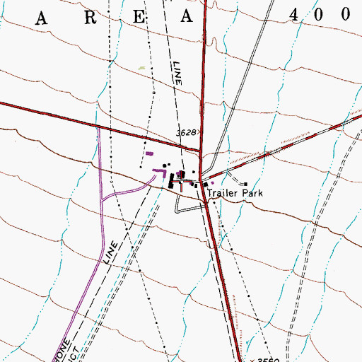 Topographic Map of Jackass Flats Branch Post Office (historical), NV