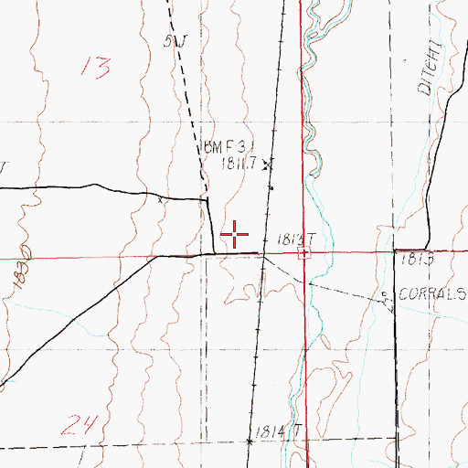 Topographic Map of Melvin Post Office (historical), NV