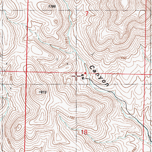 Topographic Map of J and B Group Mine, NV