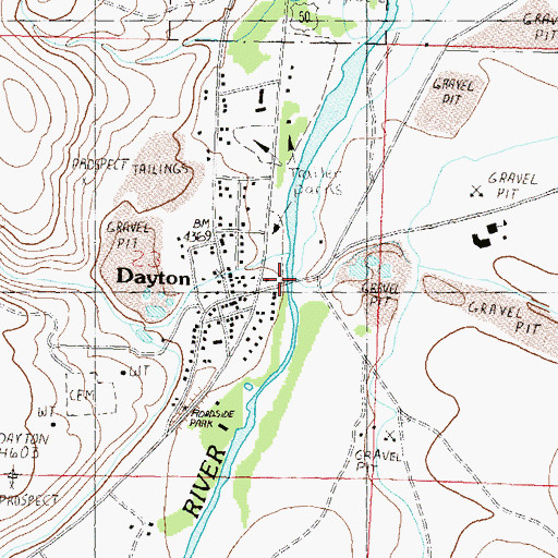 Topographic Map of Mineral Rapids Post Office (historical), NV