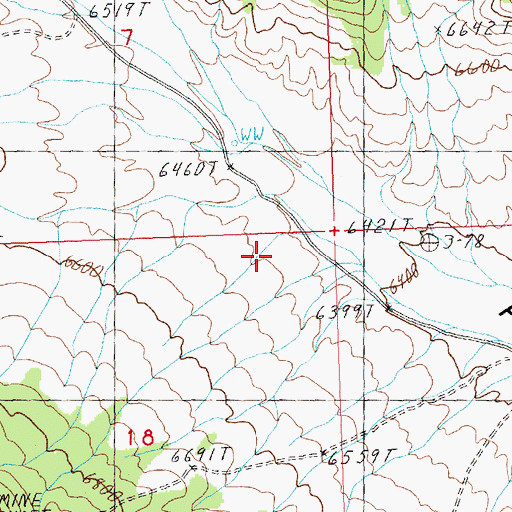 Topographic Map of Parker Post Office (historical), NV