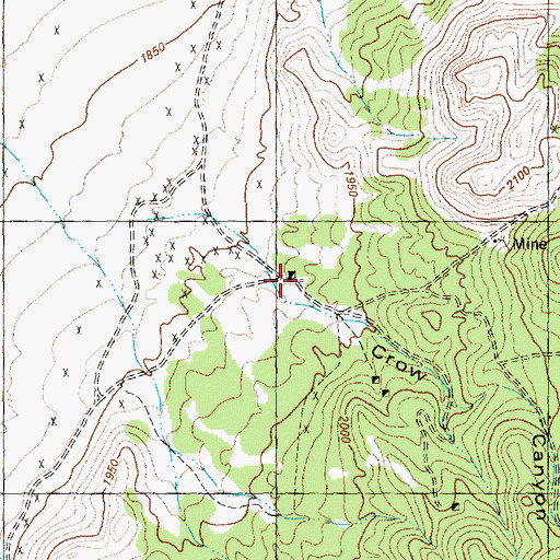Topographic Map of Mizpah Post Office (historical), NV