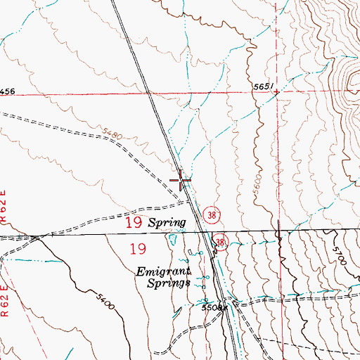 Topographic Map of White River Post Office (historical), NV