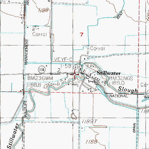 Topographic Map of Stillwater Post Office (historical), NV