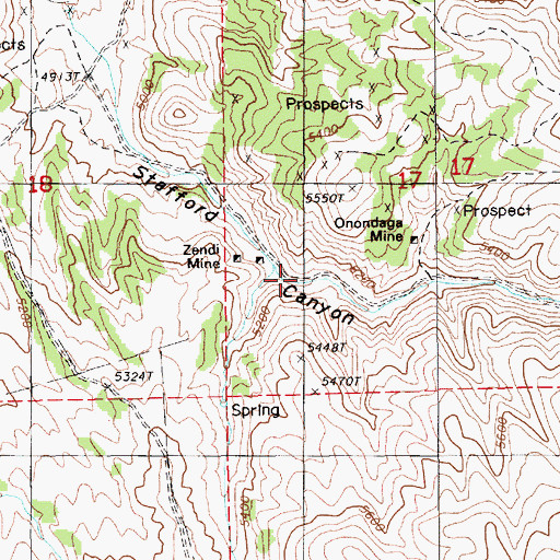 Topographic Map of Safford Post Office (historical), NV