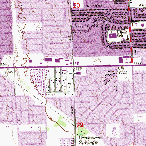 Topographic Map of East Las Vegas Post Office, NV