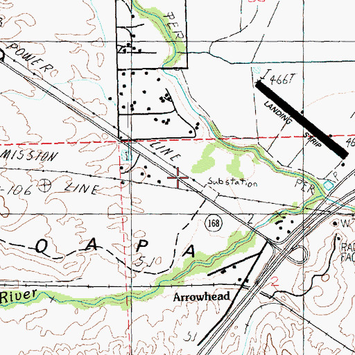 Topographic Map of Moapa Post Office, NV