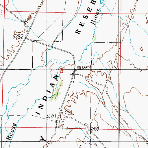 Topographic Map of Reese River Post Office (historical), NV