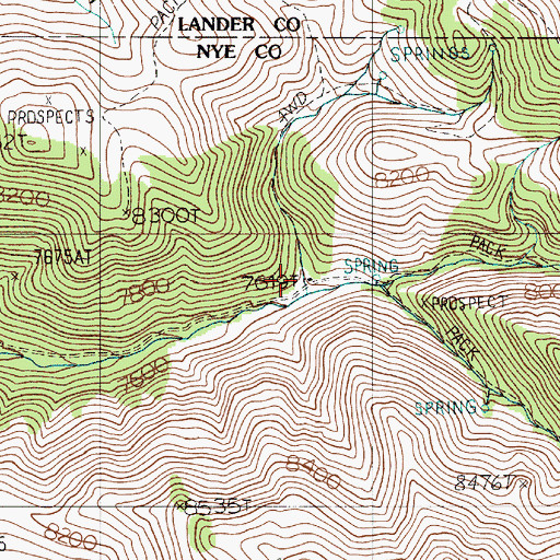 Topographic Map of Washington Post Office (historical), NV