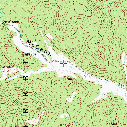 Topographic Map of Nay Ranch, NV