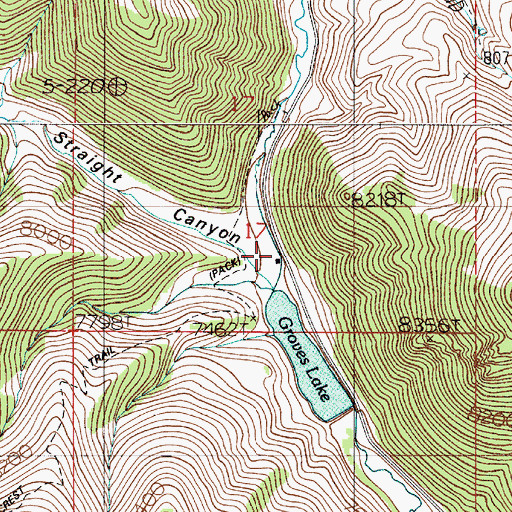 Topographic Map of Daniel Ranch, NV