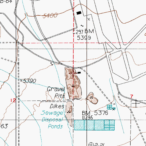 Topographic Map of Air Base Branch Post Office (historical), NV