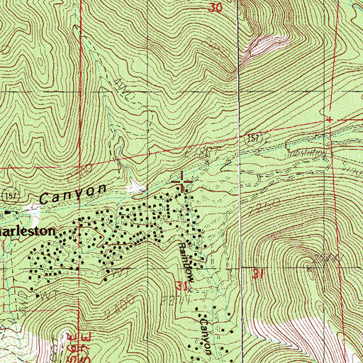 Topographic Map of Alpine Village Rural Branch Post Office (historical), NV