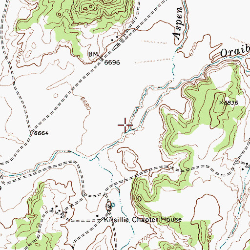 Topographic Map of Aspen Grove Wash, AZ