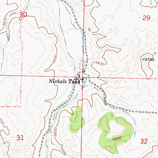 Topographic Map of Nickals Tank, AZ