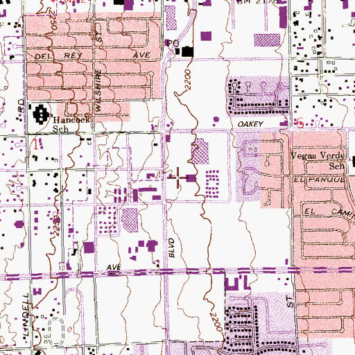 Topographic Map of Garside Post Office, NV