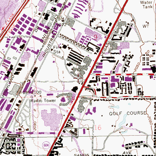 Topographic Map of Last Frontier Village Branch Post Office (historical), NV