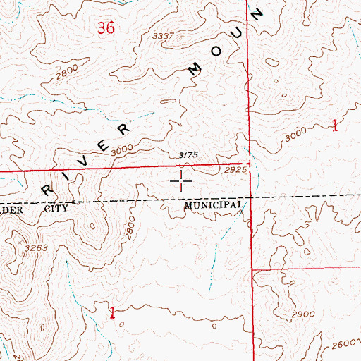 Topographic Map of KGZA-AM (Boulder City), NV