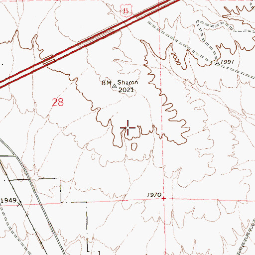Topographic Map of KLUC-AM (North Las Vegas), NV