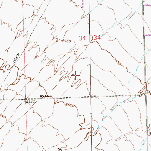 Topographic Map of KNUU-AM (Paradise), NV