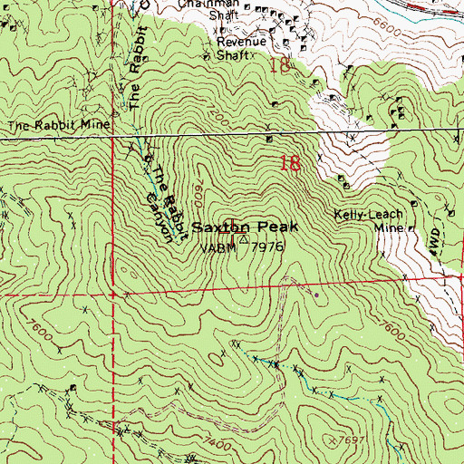 Topographic Map of KBXS-FM (Ely), NV
