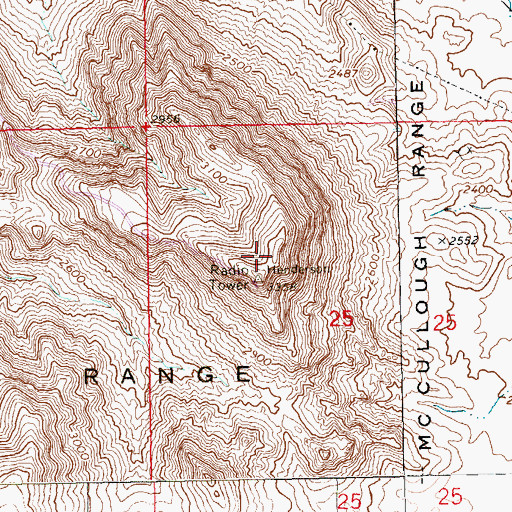 Topographic Map of KKLZ-FM (Las Vegas), NV