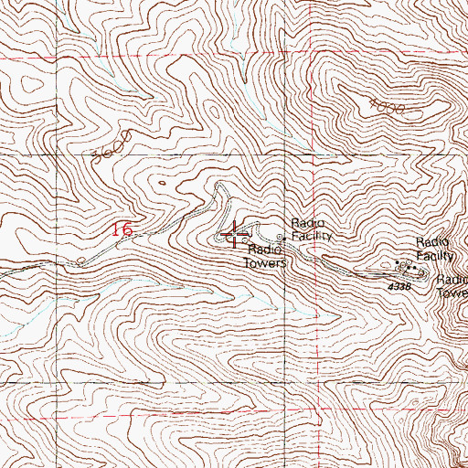 Topographic Map of KOMP-FM (Las Vegas), NV
