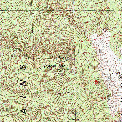 Topographic Map of KJUL-FM (North Las Vegas), NV