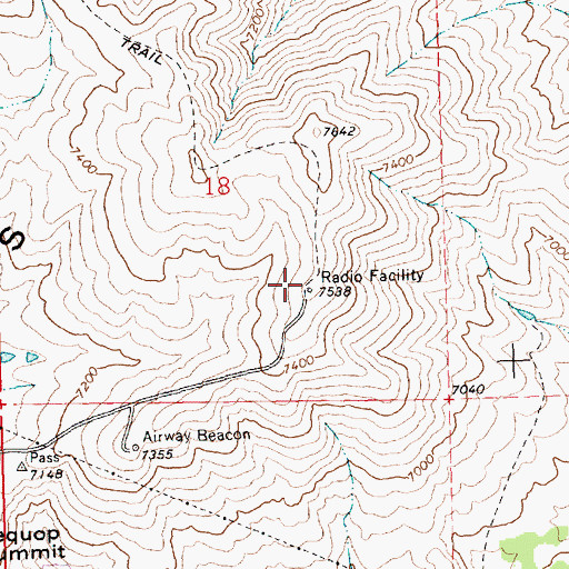 Topographic Map of KYOU-FM (Wendover), NV