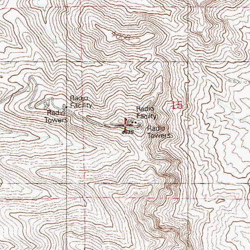Topographic Map of KLAS-TV (Las Vegas), NV