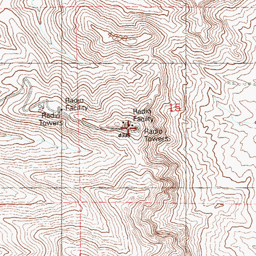 Topographic Map of KFBT-TV (Las Vegas), NV