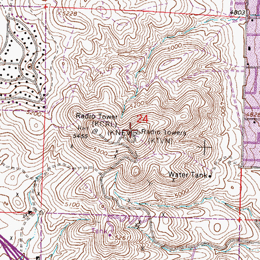 Topographic Map of KAME-TV (Reno), NV